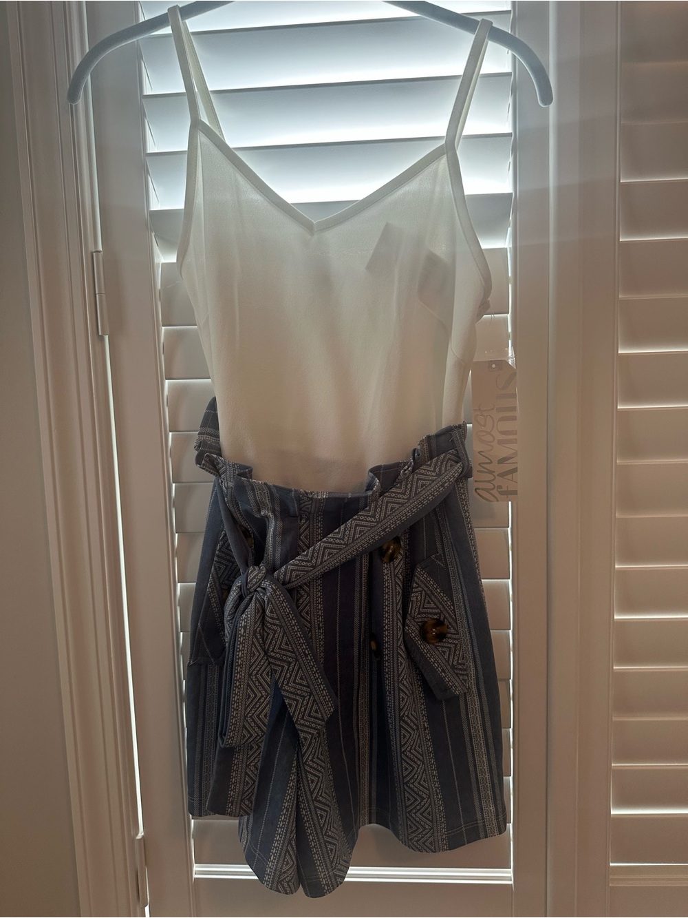NEW Almost Famous Spaghetti Strap Romper Sz S
